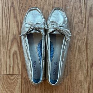 Sperry Women's Metallic Gold Boat Shoes Size 10